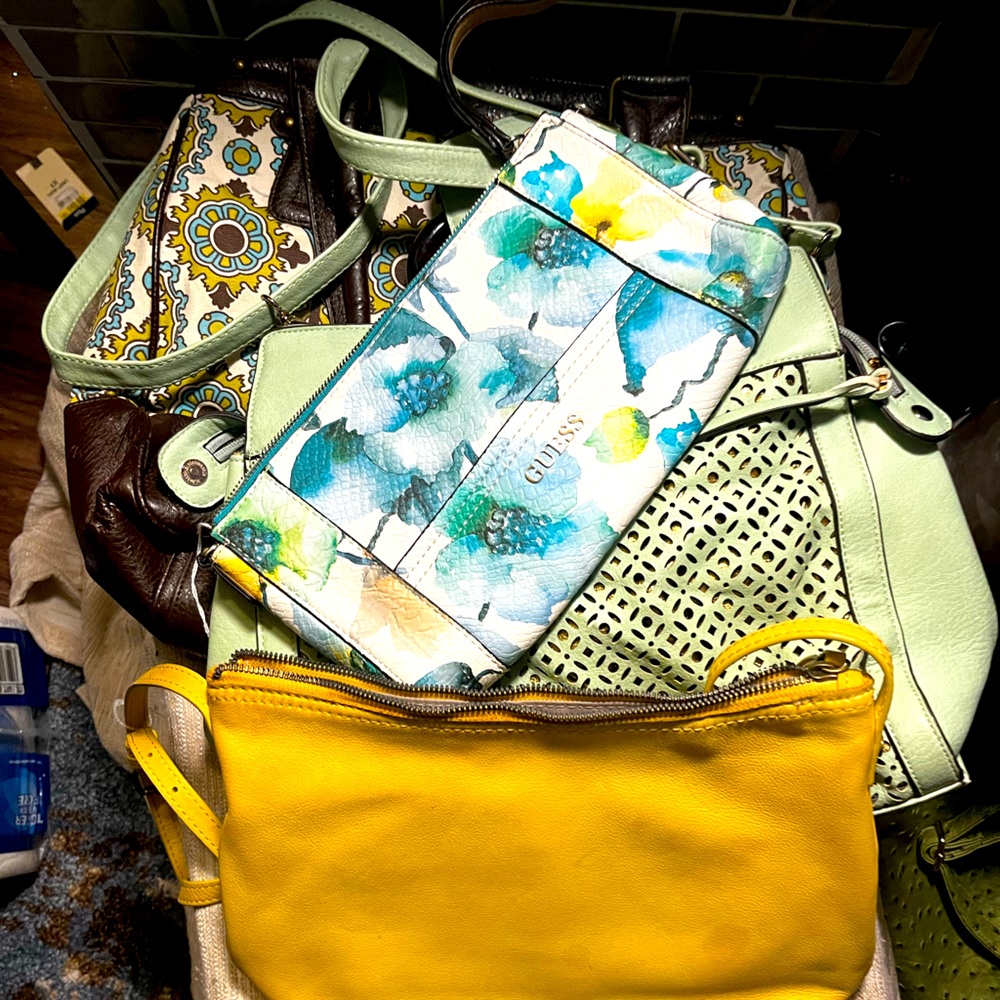 Gigi hill , Guess, American leather company, cute vintage inspired mint satchel